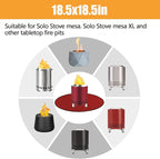 Round Fire Pit Mat Compatible with Solo Stove Mesa Accessories, Fire Proof Mat Compatible with Solo Stove Mesa Table Mat Under Fire Pit,Small Under Grill Mats for Outdoor Grill Table Top Protection