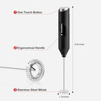 Bonsenkitchen Electric Milk Frother Handheld, Portable Whisk Milk Foam Maker, Drink Mixer for Coffee, Matcha, Electric Stirrer Coffee Mixer, Battery Operated(Not Included)