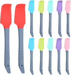 12 Pcs Silicone Mini Spatulas, 7.3 Inch Small Rubber Spatulas for Jars, Cans, Bowls, Baking & Mixing Kitchen Tools