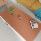 Leather Table Cover,1.8mm Thick,24x48 Inch Desk Cover,Large Desk Mat,Table Protector,Table Cover Protector,Table Protectors for Rectangle Tables(Brown+Gray,24x48)