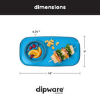 madesmart dipware Small Serving Plate, Collapsible & Removable Dip Bowl for Salsa, Queso, Sald, Olives, Premium Dishwasher & Microwave Safe, Multipurpose Plate & Bowl, Ocean