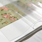 NECAUX Custom 52 x 107 Inch Frosted Table Cover Protector, 1.5mm Thick Wood Grain Transparent Table Pad Non-Slip Tablecloth Plastic Protective Pad for Dining Room Table Conference Table Meeting Table