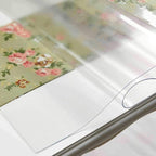 NECAUX Custom 42 x 72 Inch Frosted Table Cover Protector, 1.5mm Thick Wood Grain Transparent Table Pad Non-Slip Tablecloth Plastic Protective Pad for 6 Foot Dining Room Table, Meeting Table