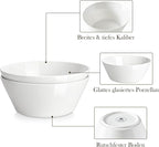 MALACASA Serving Bowls, 105 OZ Large Salad Bowls Set of 2, Porcelain White Bowls for Kitchen, Large Bowl for Salad, Soup, Pho and Fruit, Ceramic Serving Bowls for Party, Microwave Safe, Series Regular