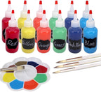 12 Pack 4-Ounce Empty Plastic Squeeze Bottles with Red Tip Caps Multipurpose Squirt Bottle