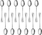 New Star Foodservice 58420 Shell Pattern, 18/0 Stainless Steel, Iced Teaspoon, 7.2-Inch, Set of 12