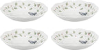 Lenox Pasta Bowls, 20oz Butterfly Meadow Pasta Bowl Set of 4, Service For 4, Porcelain, White Serving Bowls, Wide, Shallow, Lenox Butterfly Meadow Collection, Dishwasher/Microwave Safe (White 4-Piece)