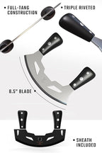 Dalstrong Mezzaluna - 8.5 inch Blade - Gladiator Series - Rocking & Mincing Produce Knife - Black ABS Handle