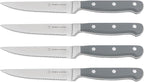 DURA LIVING Premium 4-Piece Steak Knife Set – Sharp Serrated Blades, Forged High Carbon Stainless Steel, Full Tang, Ergonomic Handle, Elegant Gray Finish – Ideal for Dining & Entertaining