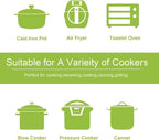 Slow Cooker Silicone Rack, Used for Roasting Pot Cooking Steamer Silicone Pressure Cooker Baking Accessories Compatible with 6 quarts and 8 quarts Stove (Oval, Green, red)