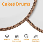 10Pcs Cake Drums 8 Inch, Cake Boards 8In,White Cake Drums Round 8 Inches Cake Boards with 1/2-Inch Thick Smooth Edges for Multi Tiered Birthday Wedding Party Cakes Drum Board (8inch/10pcs)