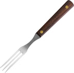 Lamson 7" Granny Fork with 3-Tines - High-Carbon Stainless Steel Forks, Riveted Walnut Handle - Versatile Kitchen Dinner utensil for Meat, Vegetables - Handcrafted in USA