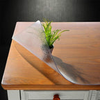 NECAUX Custom 14 x 48 Inch Frosted Desk Cover Protector, 1.5mm Thick Plastic Table Pad, Table Protector for Office Computer Writing Desk, Sofa Table, Media Stand, Coffee Table