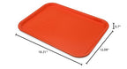 Carlisle FoodService Products CT121624 Café Standard Cafeteria / Fast Food Tray, 12" x 16", Orange