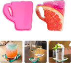 Cup Shape Coaster Resin Mold Silicone Epoxy Casting Mold for Cup Mat Agate Coaster Mold Wine Glass Holder Home Decoration DIY Craft Project