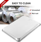 TENUP 6 Pack Aluminum Quarter Sheet Pan, 13" x 9" Heavy Duty Commercial Baking Tray Reinforced Rim, Warp-Resistant Rust-Free
