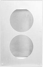 Restaurantware Squeeze Bottle Holder Pack of 1 Stainless Steel 2 Hole Bottle Holder, 2.5" Diameter Fits 1/9 Size Opening, Dishwasher Friendly Integrated Lip Design Holder for Condiment Bottles
