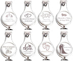 100pcs-Personalized 4 in 1 Multi Function Bottle Opener, Nail Clipper, Wedding Favors Brewery, Private Customized, Sliver, Multitool Gifts for Men