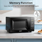 COMFEE EM720CPL-PMB Countertop Microwave Oven with Sound On/Off, ECO Mode and Easy One-Touch Buttons, 0.7 Cu Ft, Black