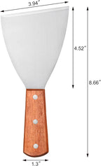New Star Foodservice 38309 Wood Handle Slant Edge Grill Scrapers, 4 by 8.5-Inch