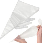100 PCS Disposable Icing Piping Bags, HOMIOVE 23 Inch XL Large Thick Disposable Cream Frosting Bags, Anti Burst Non-Slip Design, Cake Decorating Bags for Tips Baking Cupcake