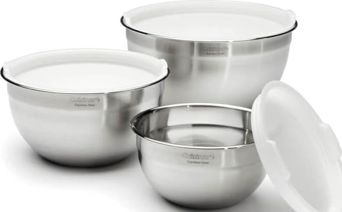 Cuisinart Mixing Bowl Set, Nesting Bowls, Stainless Steel, 3-Piece by Cuisinart