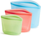 Stasher Premium Silicone Reusable Food Storage Bags, 3-Pack, Multi, Multi-Use Food Storage Bags, Lunch Bag, Travel Containers, BPA Free, Leak-free, Dishwasher-Safe, Eco-friendly