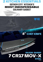 Dalstrong Knife Set - 2 Piece - BATMAN™ Shadow Black Edition - 8" Chef Knife 3.75" Paring Knife - High Carbon 7Cr17MoV Steel - Black Titanium Kitchen Knife - Collection Item - G10 Handle - Sheath