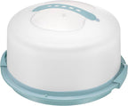 Tribello Extra Large Cake Storage Container, Cake Carrier With Handle Holds Cake 12 X 12 X 5 (Blue)