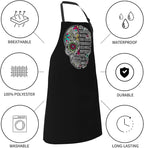 Men Women Apron, Adjustable Neck with 2 Pockets - Chef Apron for Cooking - Mom Dad Gift for Christmas, Birthday