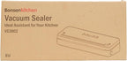 Bonsenkitchen Vacuum Sealer Machine, Multi-Functional Food Sealer with Built-in Cutter & Bag Storage, High-Speed Continuous Working with Globefish Technology, Includes Vacuum Bags & Roll Bag, Black