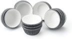 Gifbera Mini Black Foil Cupcake Liners Wrappers Metallic Baking Cups for Baby Shower Holiday Party, 300-Count