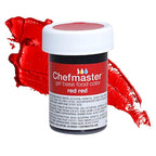 Chefmaster Red Red Gel Food Coloring | Vibrant Color | Professional-Grade Dye for Icing, Frosting, Fondant | Baking & Decorating | Fade-Resistant | Easy-to-Use | Made in USA | 1 oz