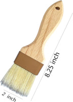 Pastry Brush,2 inch Basting Brush for Cooking and Baking,Natural Bristle Food Brush for Oil & Sauce,No Bristles off,Easy Clean,Durable Kitchen Marinade Butter Culinary Utensil (2 Pack)