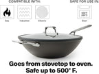 Misen Pre-Seasoned 12" Carbon Steel Wok - Naturally Nonstick - Perfect Size for Any Home Kitchen - Small Flat Bottom - Ergonomic, Stay-Cool Handles - Ready to Use, Compatible with All Cooktops