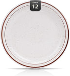 Stoneware Narrow Rim Brown Speckle, Plate 10.5", Case of 12