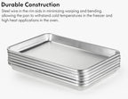 CURTA 12 Pack Aluminum Sheet Pan, NSF Listed Half Size 13 x 9 inch Commercial Bakery Cake Bun Pan, Baking Tray
