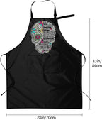 Men Women Apron, Adjustable Neck with 2 Pockets - Chef Apron for Cooking - Mom Dad Gift for Christmas, Birthday