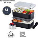 Stackable Stainless Steel Bento Box Adult |leak proof| Stainless Steel Lunch Box container| Metal Bento box|Lunch Container Food storage |large compartment| bentobox| Non toxic|Black