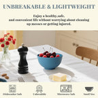 Homienly Wheat Straw Small Bowls, Unbreakable Dessert Bowls 8 PCS, 10 OZ Small Plastic Bowl for Kitchen, Microwave & Dishwasher Safe Mini Bowl for Snack, Ice Cream, Yogurt,Portion Control(Multi)