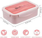 LOVINA Bento Boxes for Adults - 1100 ML Bento Lunch Box For Kids Childrens With Spoon & Fork - Durable for On-the-Go Meal, BPA-Free and Food-Safe Materials