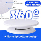 124 PCS Cake Decorating Kit with Cake Stand Turntable, Piping Bags and Tips Set, 100+1 Piping Bags, 12 Icing Piping Tips, 3 Scrapers, 2 Spatulas, Manual Egg Whisk, Baking Supplies for Cake Lovers
