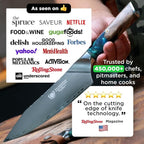 Dalstrong Chef Knife - 8 inch - Valhalla Series - Premium 9CR18MOV HC Steel - Celestial Resin & Wood Handle - Razor Sharp - Kitchen Cooking Chef's Knife - Leather Sheath