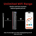 WiFi Meat Thermometer | Long-Range Wireless Probe for Oven, Grill, Air Fryer, BBQ | Smart APP | Dual Sensors | IP67 Waterproof