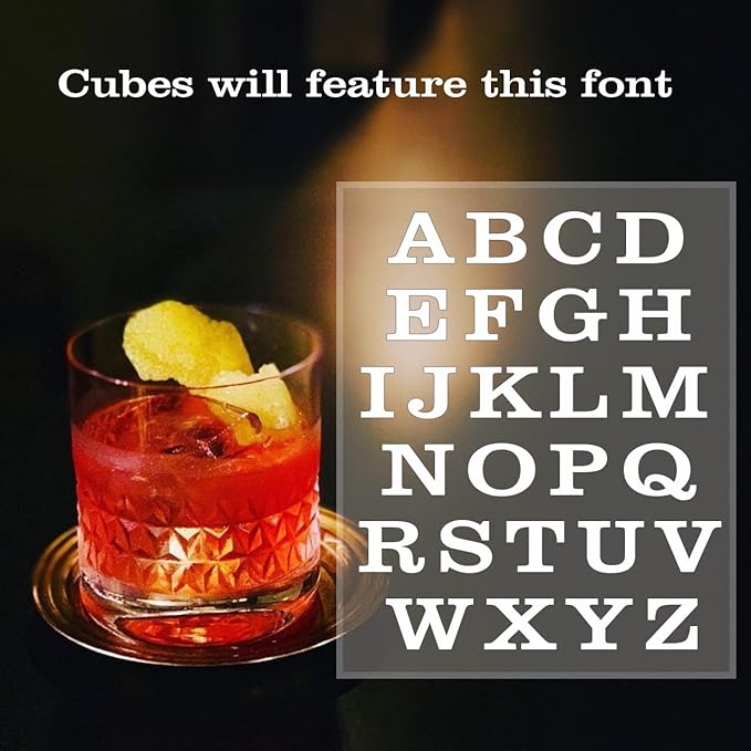 Letter N Monogram Ice Cube Mold Custom Ice Cube Mold 2 Inch Big Initials Silicone Ice Cube Tray Gifts for DAD Gifts for Him