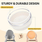 Vinino 10 Inch Silicone Round Cake Pan with Metal Reinforced Frame, Nonstick Silicone Springform Pan for Baking Suitable for Making Layers, Cheese & Chocolate Cakes