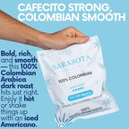 100% Colombian Dark Roast Ground Coffee in Filter Packs | Low Acid Mold Free Premeasured Pouches | Bulk Packets | Gourmet Powder Bags for 10–12 Cup Drip Maker | Highest Rated Individual Coffee
