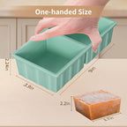 Silicone Freezer Tray for Soup Ice Cubes: 2-Cup Freezing Tray with Lid for Meal Prep - 2Pack Silicon Soup Portion Freeze Trays Make Stock Souped Ice Cube