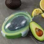 Modern/Minimalist Avocado Keeper, Green Plastic, 15.3x11x8cm/6.02x4.33x3.15, Take-Out