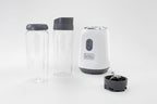 BLACK+DECKER® Ice Crush Single Serve Blender with Pulse/ON Button, Base, Two 20oz Personal Blender Jars, Blade Assembly, Travel Lid, White